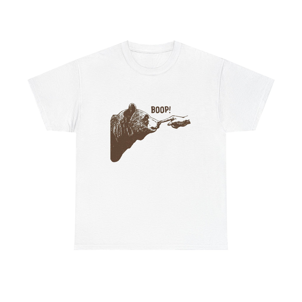 Boop! T-Shirt, Vintage Bear Finger Touching Nose Tshirt, Funny Retro Shirt, Graphic Unisex Vintage Animal Funny Meme Tee