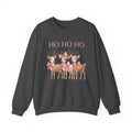 HOHOHO Reindeer Christmas Sweatshirt Women, Cute Deer & Bow Holiday Crewneck, Soft Cozy Retro Christmas Sweater, Festive Gift for Her