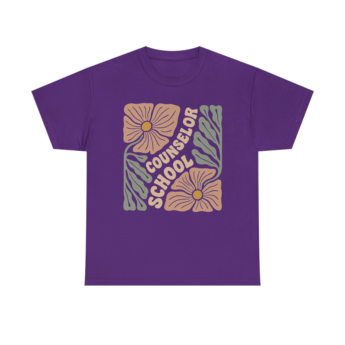 Boho Floral School Counselor T-Shirt Retro School Counselor Tshirt Wildflower Guidance Counselor Shirt First Day of School Counselor Tees