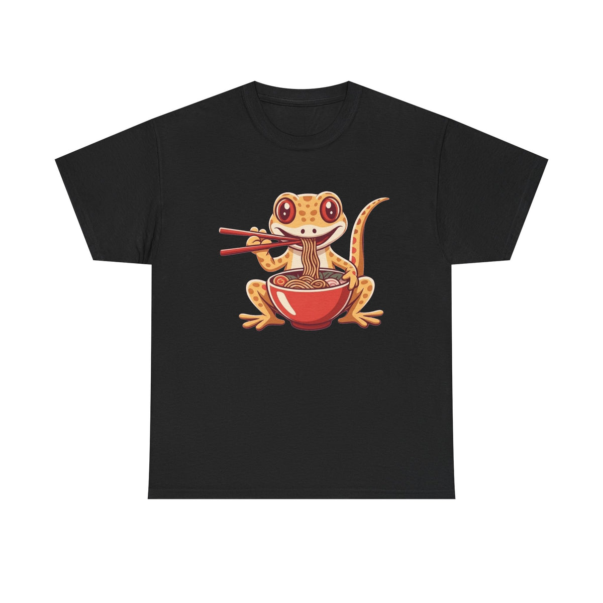 Gecko Ramen T-Shirt, Cute Lizard Shirt, Animal T-Shirts, Kawaii Clothing, Funny T Shirts, Unique Tee, Anime T Shirt, Gift for Anime Lovers