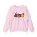 Cute Christmas Chickens Sweatshirt, Christmas Farm Animals Sweatshirt, Christmas Holiday Sweatshirt Gift,Womens Christmas Chicken Sweatshirt