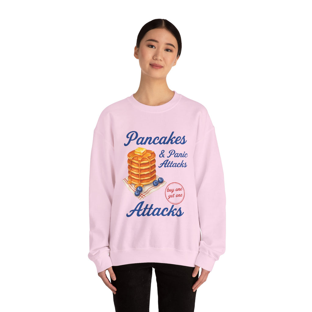 Pancakes and Panic Attacks Sweatshirt, Pancakes and Pajamas Shirt, Funny Breakfast Hoodie, Blueberry Pancake Tee, Buy One Get One Shirt