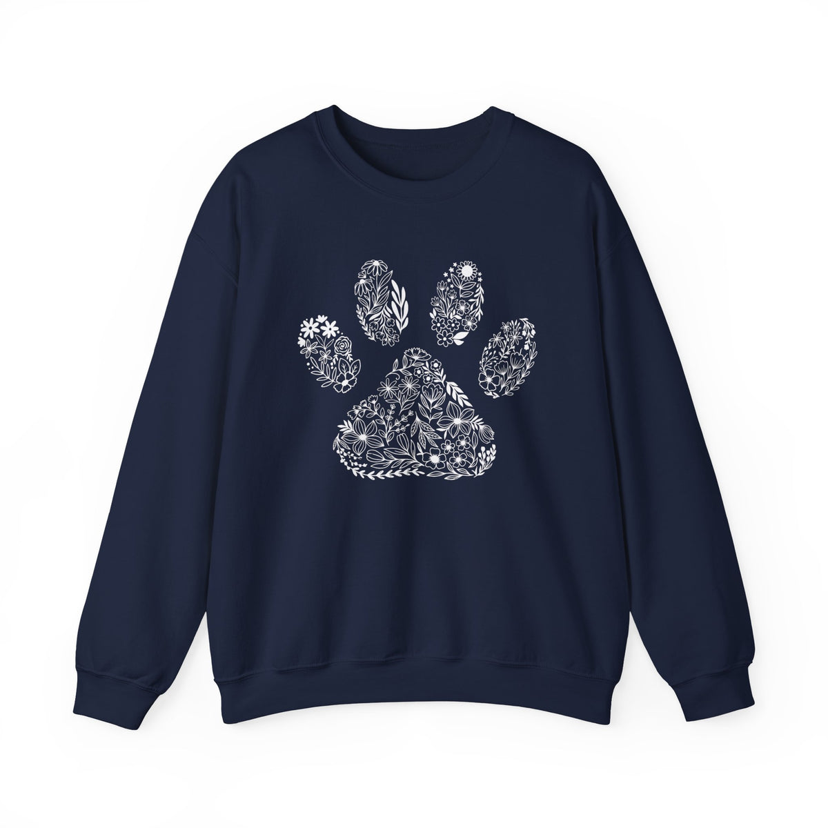 Dog Paw Sweatshirt, Dog Mom Sweatshirt, Floral Dog Paw Shirt, Dog Lover Sweatshirt, Dog Owner Shirt, Gift For Dog Mom, Cute Dog Mama T-Shirt