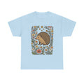 Cute Flower Hedgehog Shirt, Hedgehog T-shirt, Hedgehog Lover Tee, Wildflower Hedgehog Gift, Hedgehog Silhouette Graphic Tee