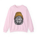 Capybara in Beanie Sweatshirt -Cozy Retro 90s Animal Pullover, Chill Vibes Only Shirt, Animal Spirit Shirt,Capybara Funny Meme Birthday Gift