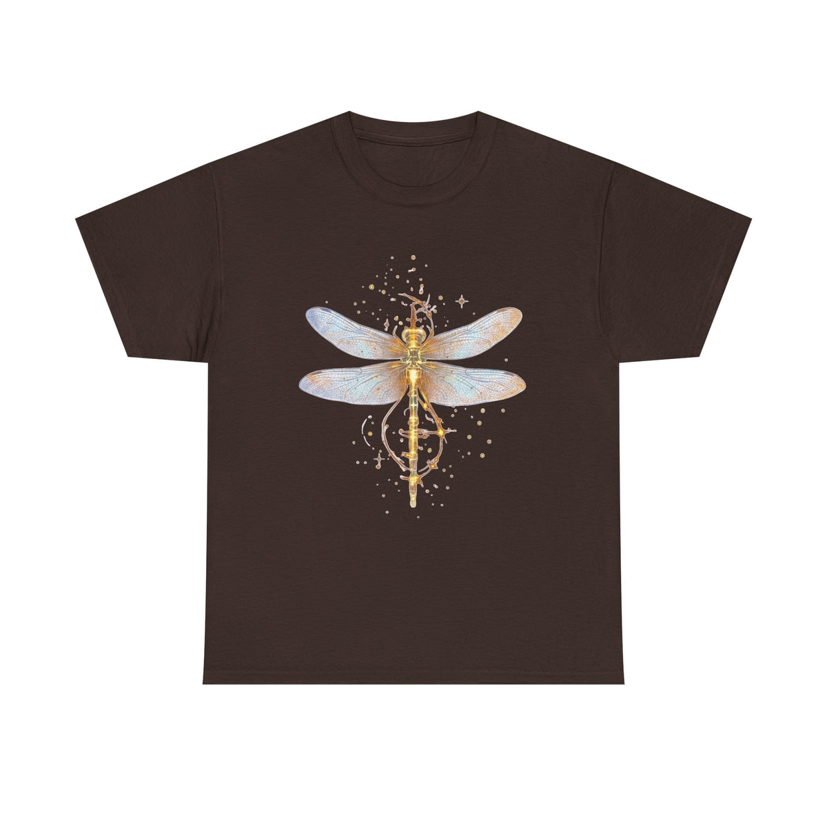 Bright Golden Dragonfly  Shirt, Cute Women T-shirt, Cute Dragonfly  Tee, Cute Women Gift, Boho Girly Gift