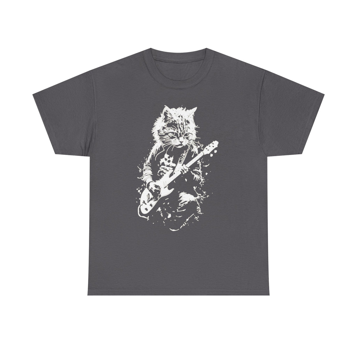 Rock Cat Guitar T-Shirt: Funny Cat Lover Gift
