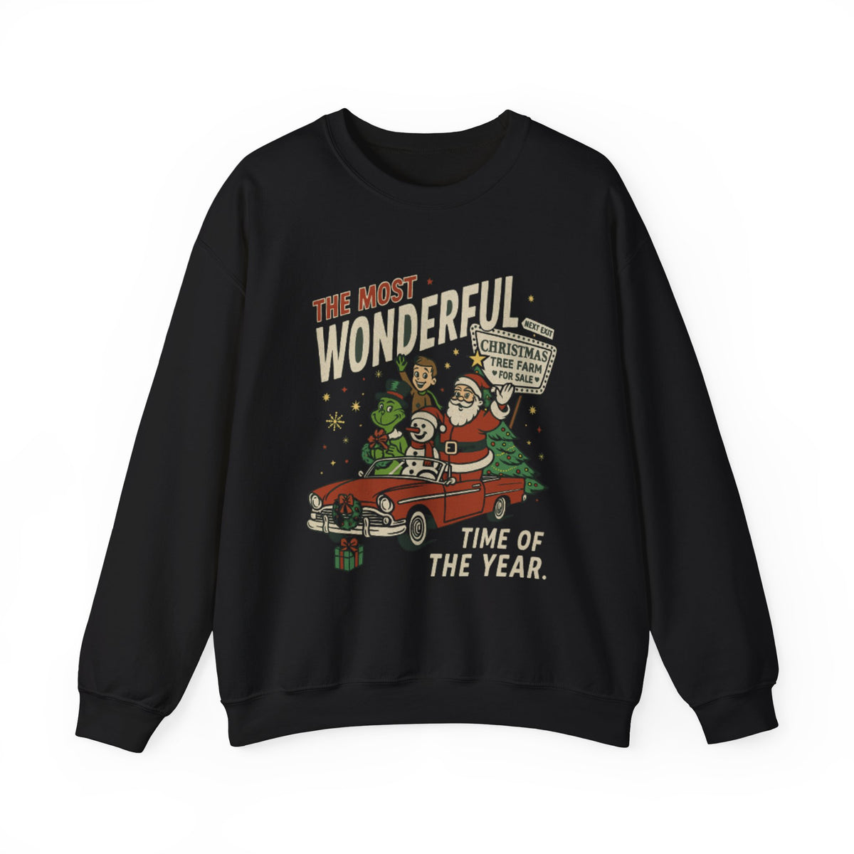 90s Vintage Christmas Sweatshirt ; Retro Santa Crewneck, Xmas Vacay shirt, 90s Christmas Movie Pullover - Grnch - Santa - Elf - The Snowman