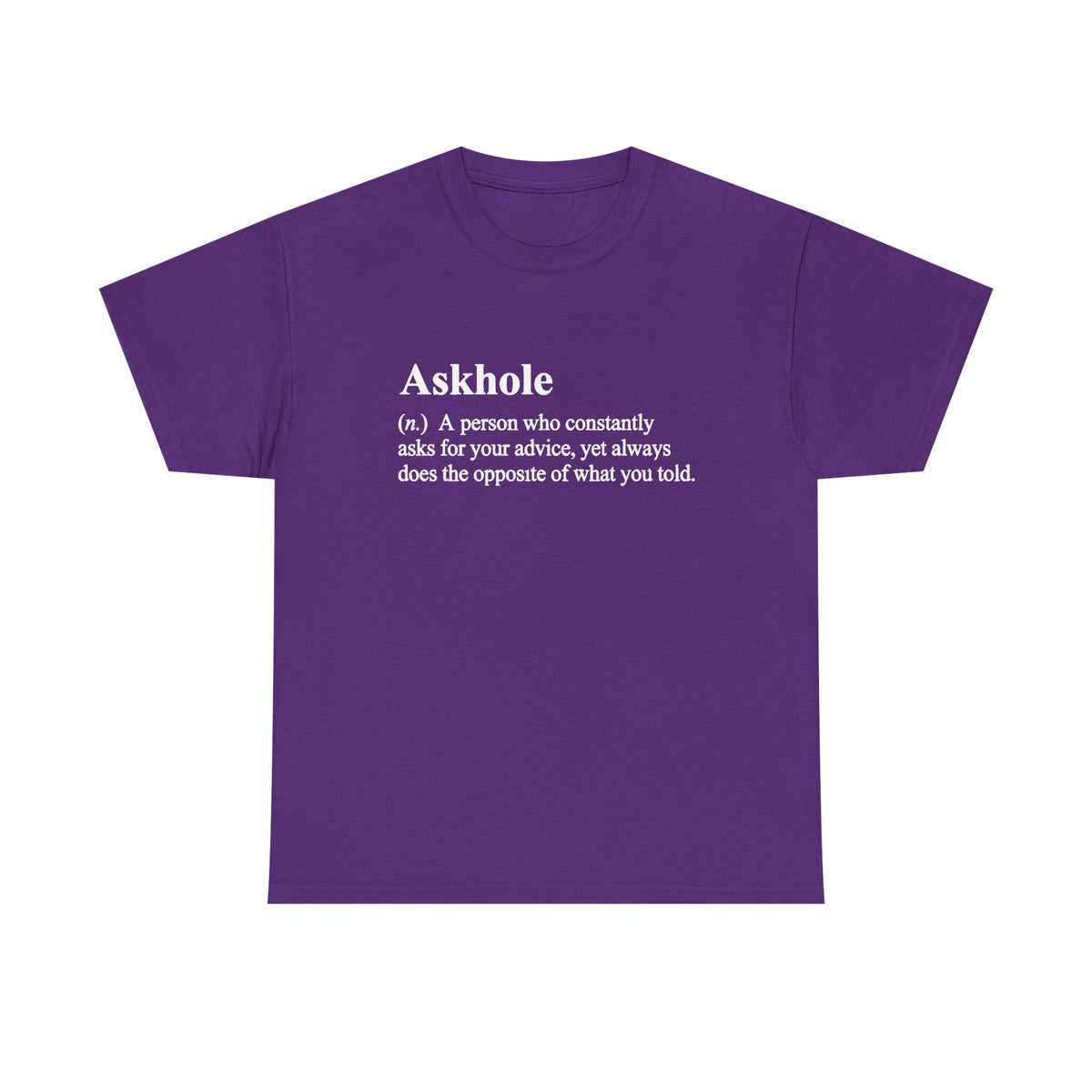Askhole Definition Shirt: Funny Dictionary Tee
