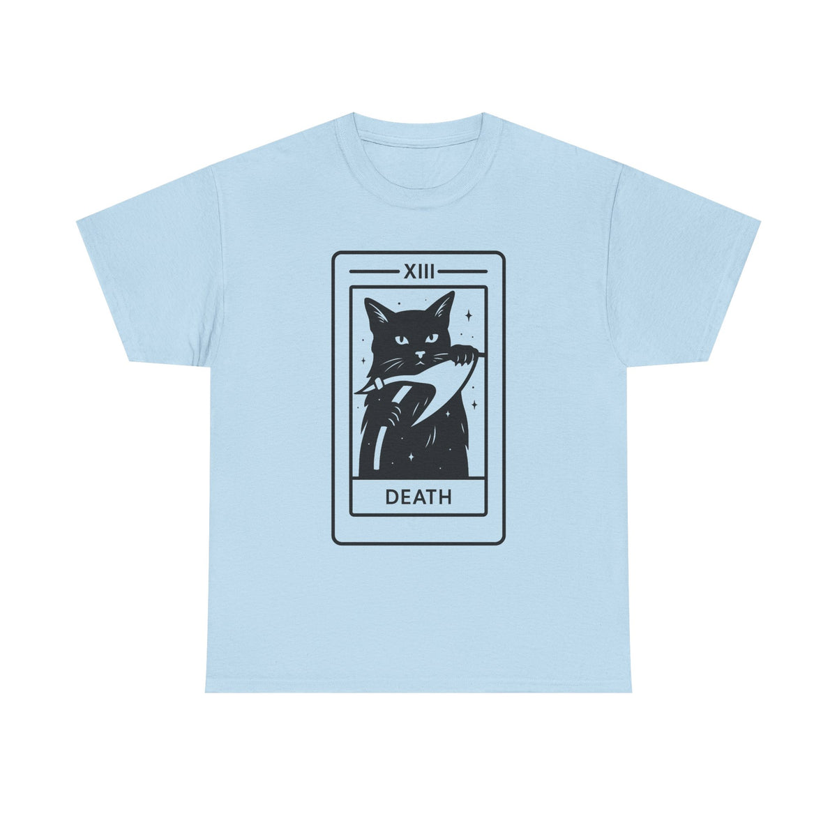 Tarot Card Black Cat Shirt, Tarot Death T-Shirt, Witchy Cat Shirt, Spooky Cat Gift, Halloween Black Cat Shirt,Cat Lover Gift