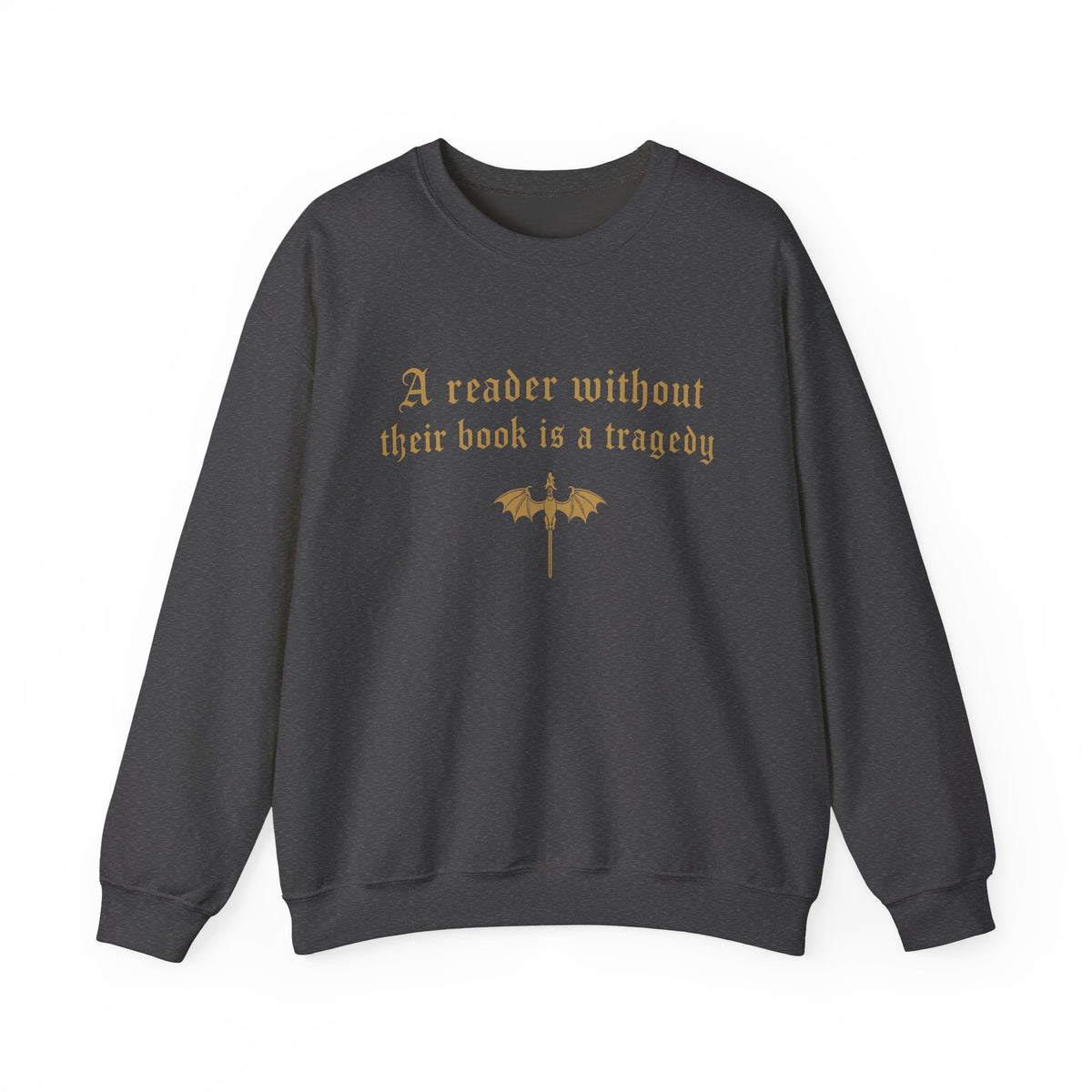 Faux Embroidered Dragon Rider Sweatshirt, Reader Without Their Book Sweatshirt, Bookish Sweater, Fourth Wing Sweater, Book Lovers Hoodie