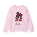 Love All Day Messy Bun Sweatshirt: Valentine's Gift for Mama