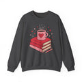 Teacher Valentines Day Sweatshirt, Book and Coffee Sweatshirt, Valentine Gift for Book Lover, Librarian Teacher Bookish, Cute Valentine Gift