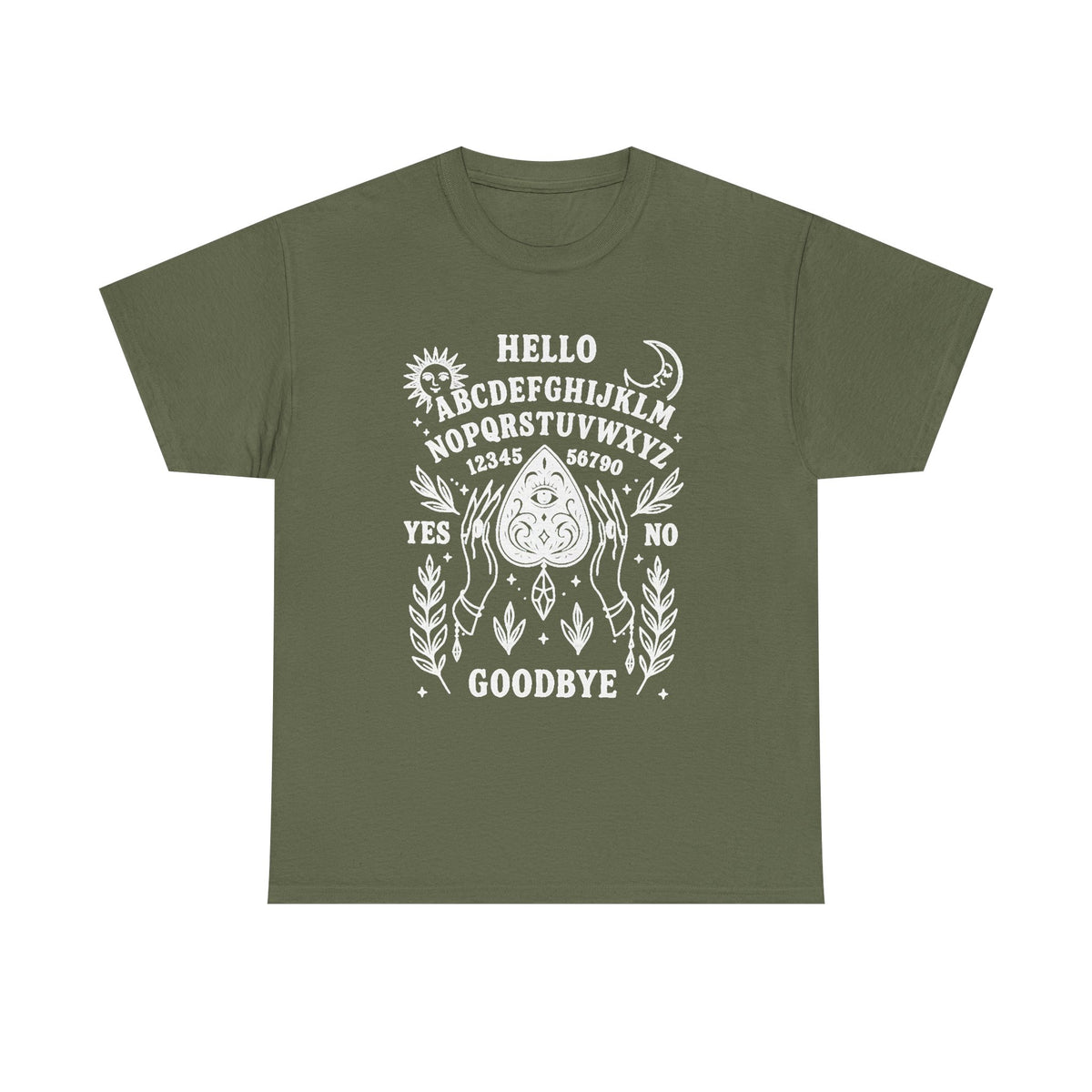Mystic Ouija Board Shirt, Witchy Aesthetic T-Shirt, Occult Spiritual Graphic Tee, Gothic Witch Gift, Celestial Magic Top, Witchcraft Apparel