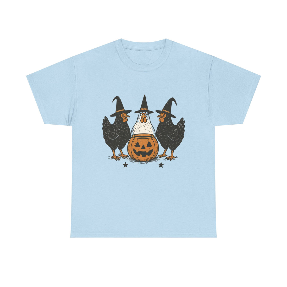 Pumpkin Chicken Fall Retro Halloween  Shirt, Witch Chicken Cauldron Tee, Fall Pumpkin Graphic Tee, Cute Farm Animal Shirt, Spooky Gift Idea