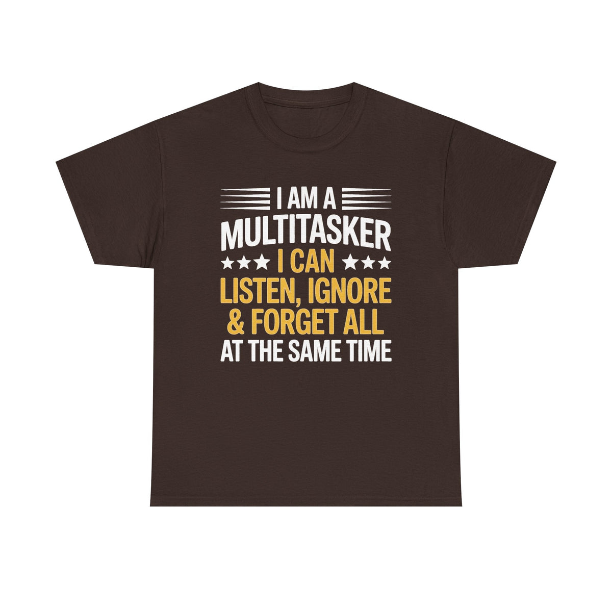 Funny Multitasker Shirt, Sarcastic Humor Tee, Ignore Forget Listen, Gift for Multitasker, Humorous Saying Work Shirt, Witty Office Gift