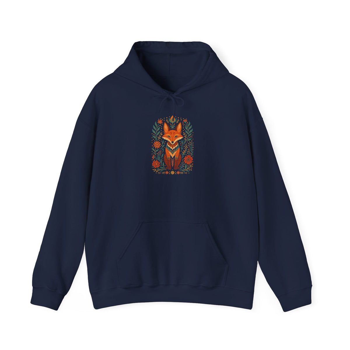 Floral Fox Hoodie, Gift For Fox Lover, Cute Fox Sweatshirt, Bontanical Fox Tee, Fox Shirt Women Forestcore Tshirt, Back Print Flower Sweater