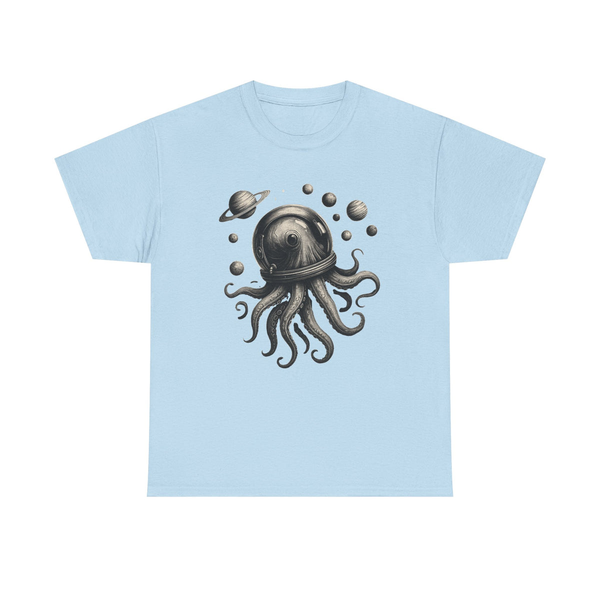 Retro Octopus In Space Funny 90s Graphic Shirt, Vintage Octopus T-shirt, Vintage Washed Shirt, Retro Distressed Shirt, Cool Young Men Gift