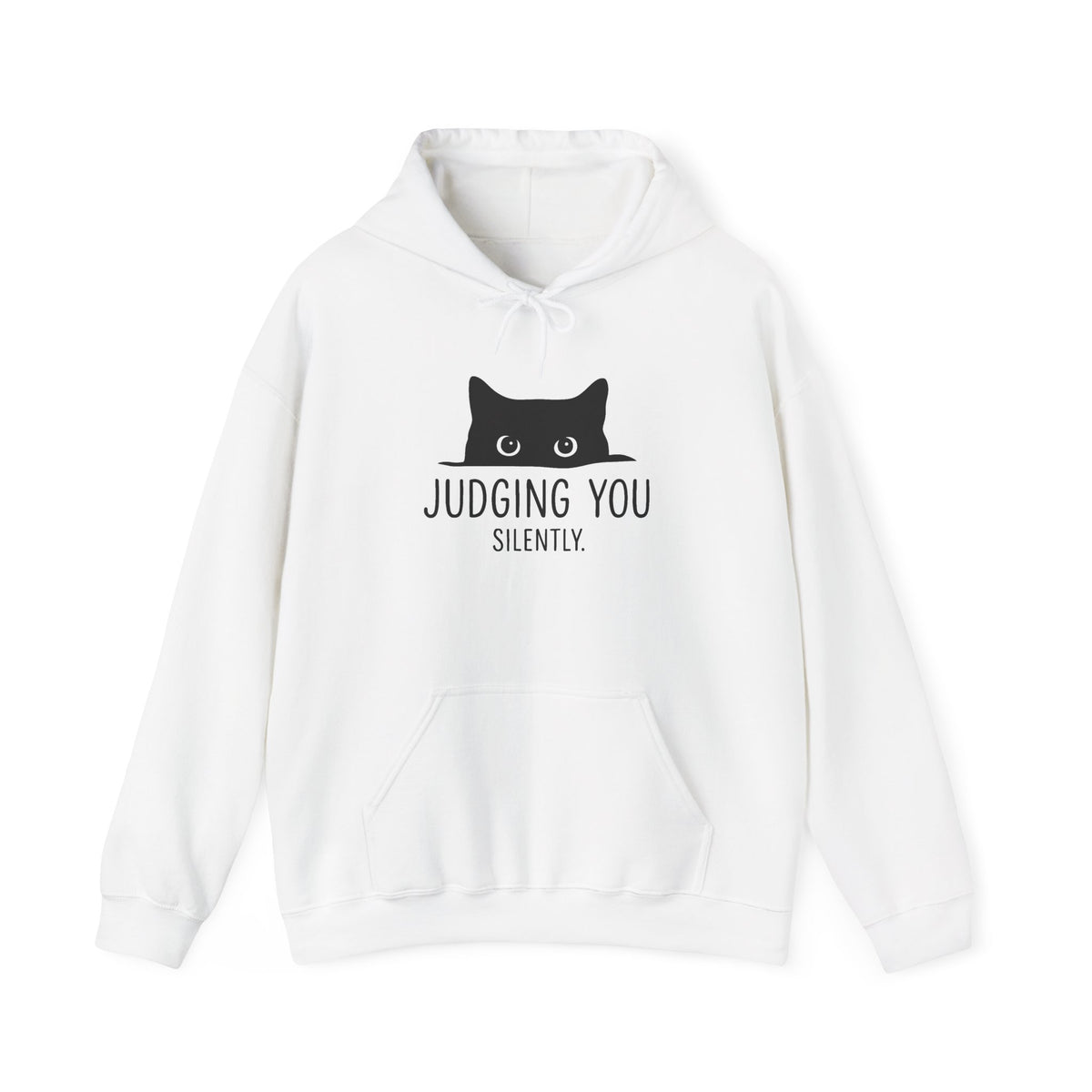 Black Cat Hoodie, Judging You Silently Hoodie,  Cute Cat Hoodie, Cat Peeking Hoodie, Womens Funny Hoodie, Gifts for Cats Lover, Cat Mom