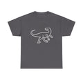Minimalist Velociraptor T-Shirt: Jurassic Dinosaur Print