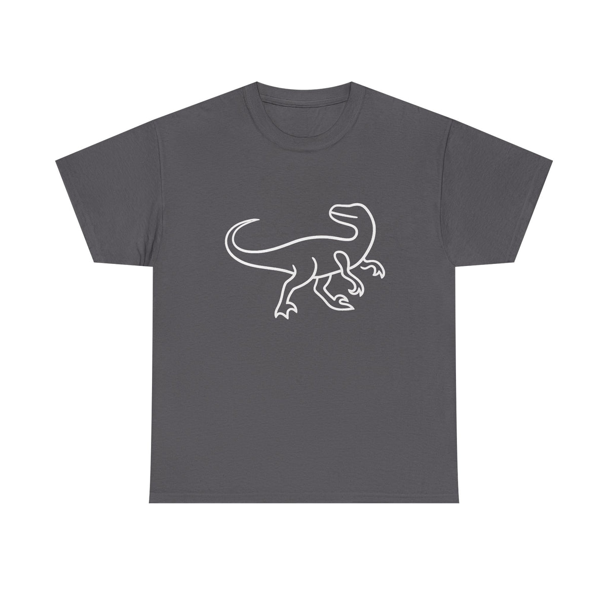 Minimalist Velociraptor T-Shirt: Jurassic Dinosaur Print
