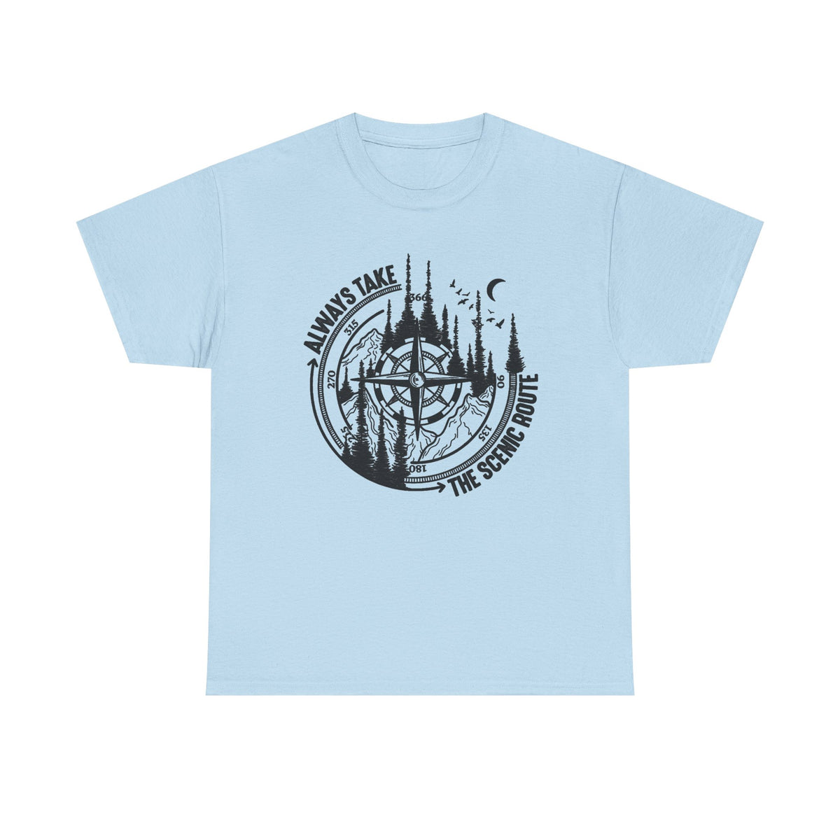 Always Take The Scenic Route Shirt, Camping Shirt, Nature Shirt, Crew Shirt, Route Shirt, Adventure Shirt, Nature Lover Gifts, Mountain Tee