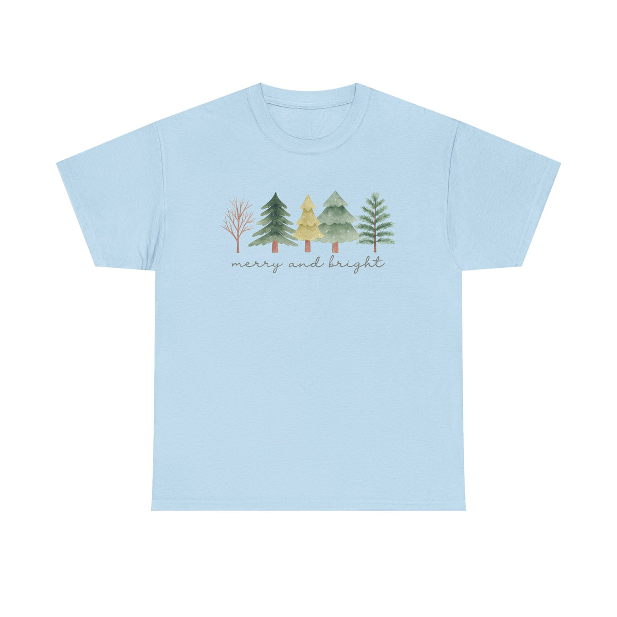 Merry and Bright Trees, Women's Christmas Shirt, Womans Holiday Shirt,Christmas Gift,Chic Winter Shirt,Cute Holiday Tee,Christmas Tree Shirt