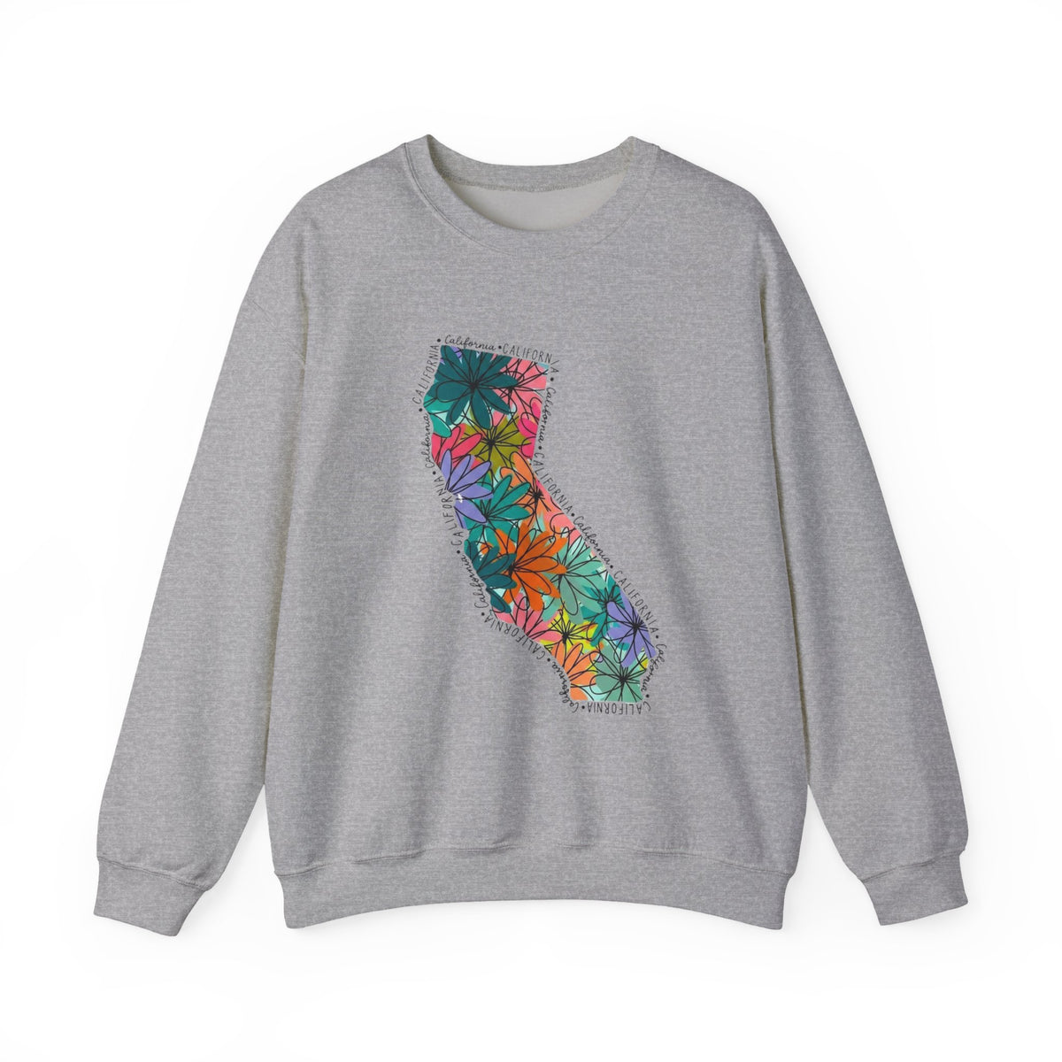 California Floral Graphic Sweatshirt or Hoodie