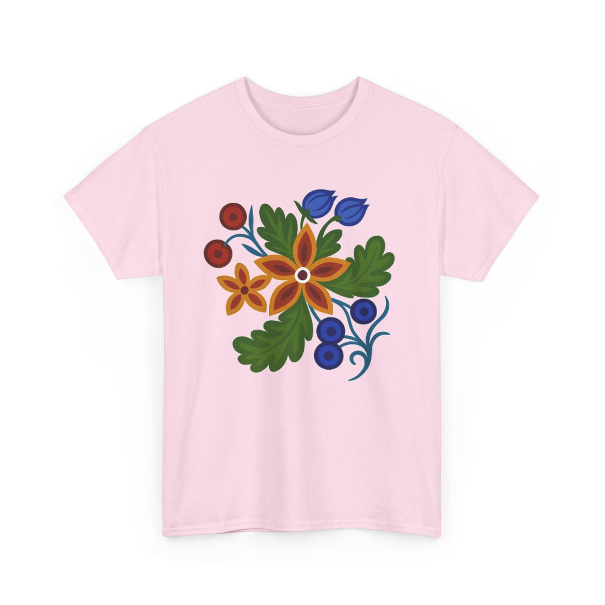 Ojibwe Floral T-Shirt: Native American Inspired Unisex Tee