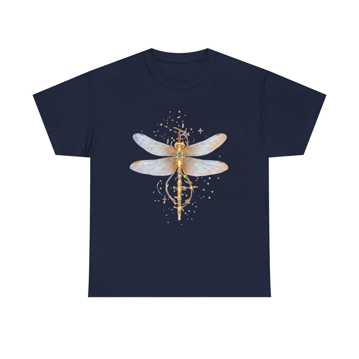Bright Golden Dragonfly  Shirt, Cute Women T-shirt, Cute Dragonfly  Tee, Cute Women Gift, Boho Girly Gift