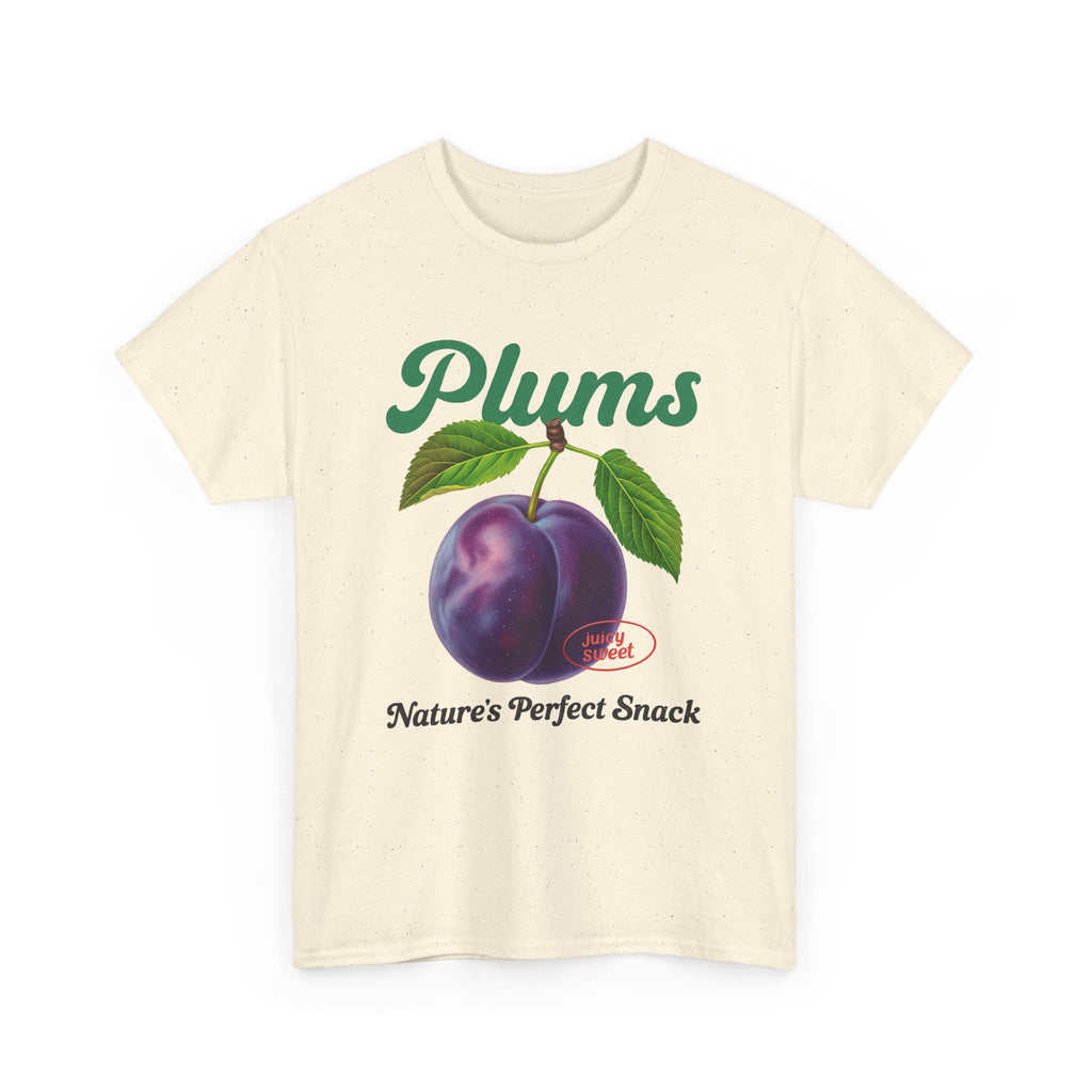 Plums Retro Graphic T Shirt, Vintage 90s Sweet Fruits Shirt, Vintage Label Commercial Tee, Cute Unisex Adult Graphic T Shirt, Cool Gift