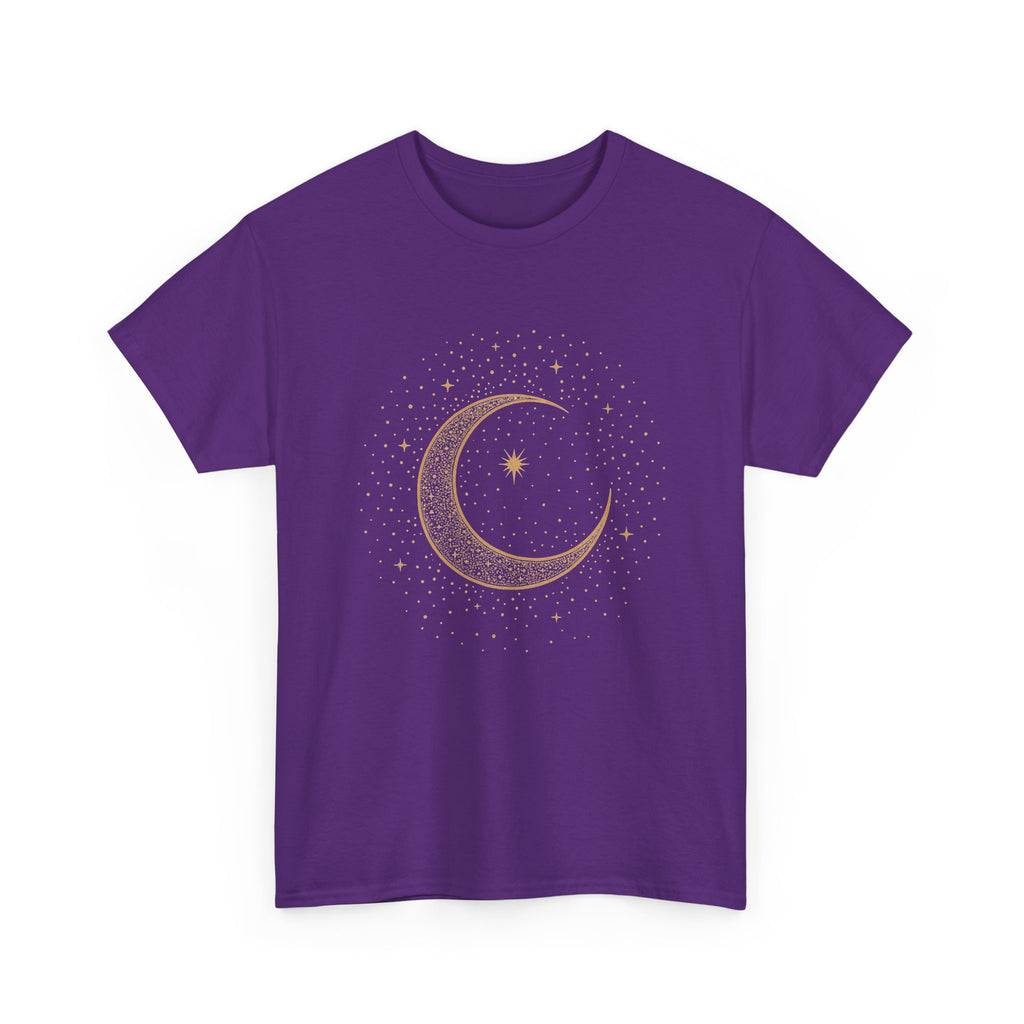 Mystic Moon Phase Shirt  Lunar Crescent Graphic Tee, Spiritual Astrology Top for Women, Starry Night Top