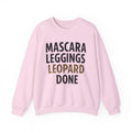 Mascara Leggings Leopard Done Sweatshirt, Leopard Print Women Shirt, Trendy Leopard Themed Hoodie, Birthday Gift For Leopard Lover