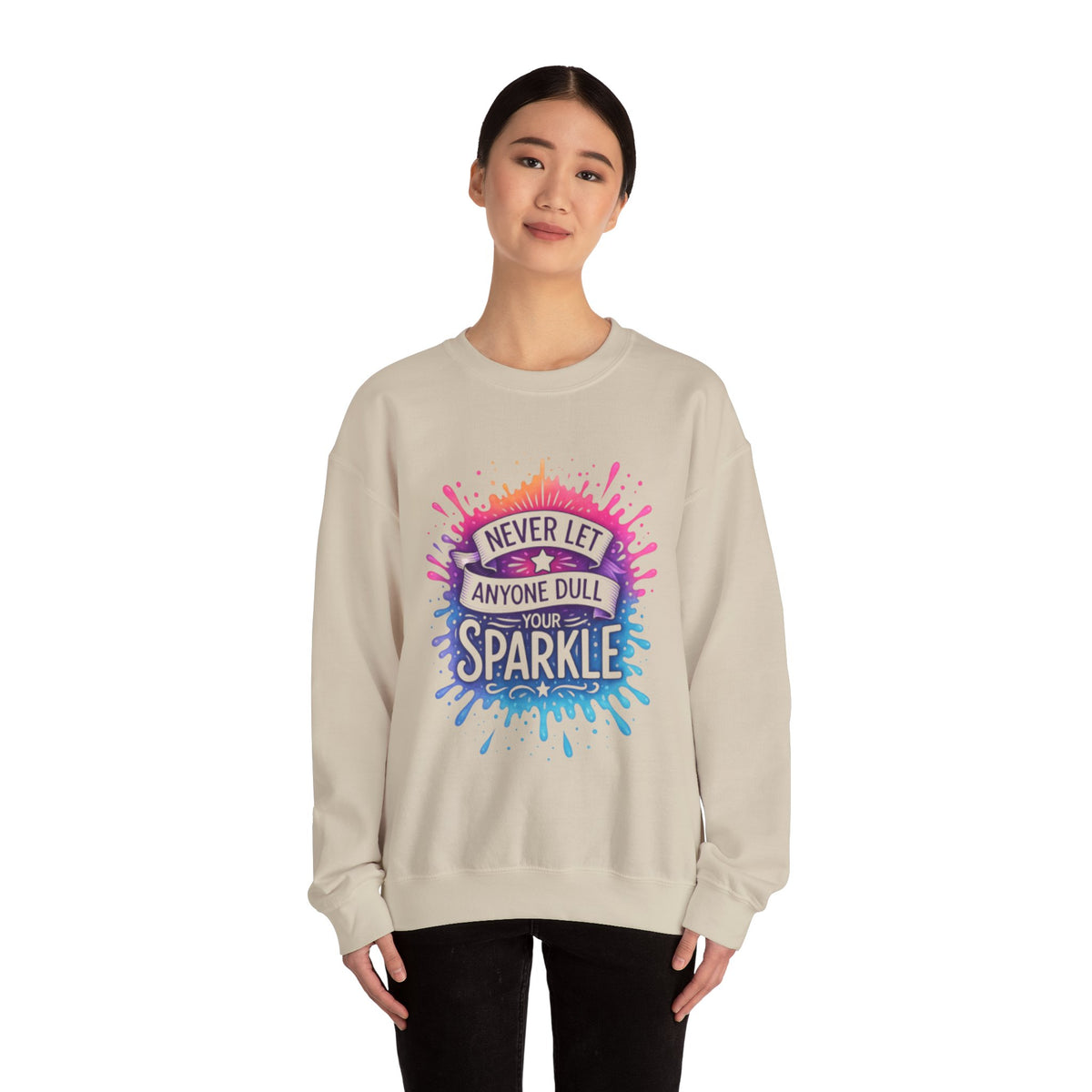 Never Let Anyone Dull Your Sparkle Svg, Inspirational Sublimation Design, T-Shirt Svg, Sweatshirt Design, Colorful Svg, Digital Download Png