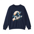 Mountain Retro Sunset Sweatshirt for Travelling Cozy Hiking Shirt