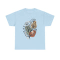 Abstract Floral Tee: Modern Botanical Canvas Shirt