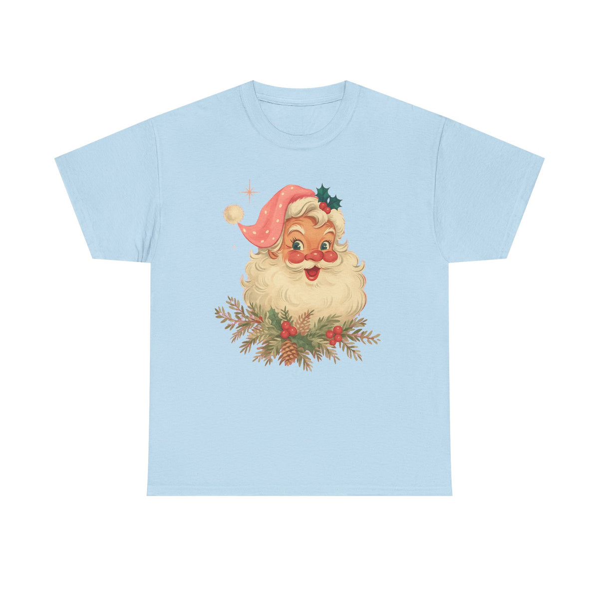 Vintage Santa Tee, Retro Santa Claus Shirt, Cute Santa Claus Xmas Tee, Christmas Shirt Xmas