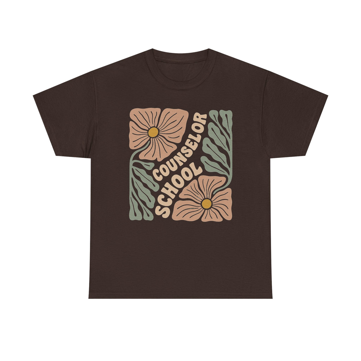 Boho Floral School Counselor T-Shirt Retro School Counselor Tshirt Wildflower Guidance Counselor Shirt First Day of School Counselor Tees