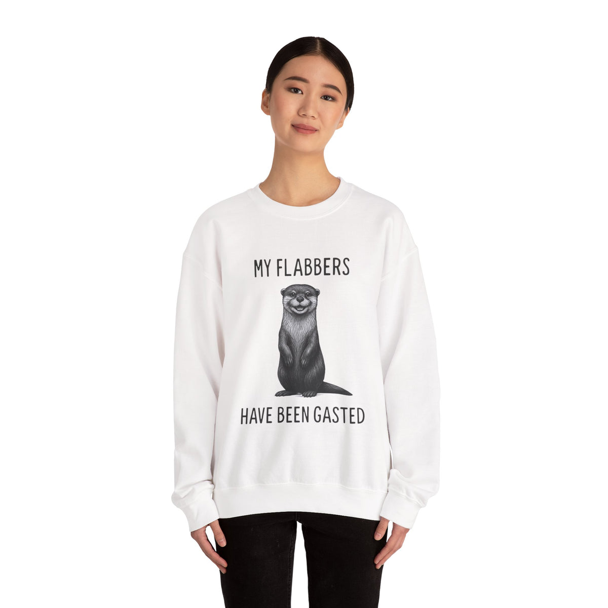 Funny Otter Sweatshirt: Flabbergasted Animal Lover Crewneck