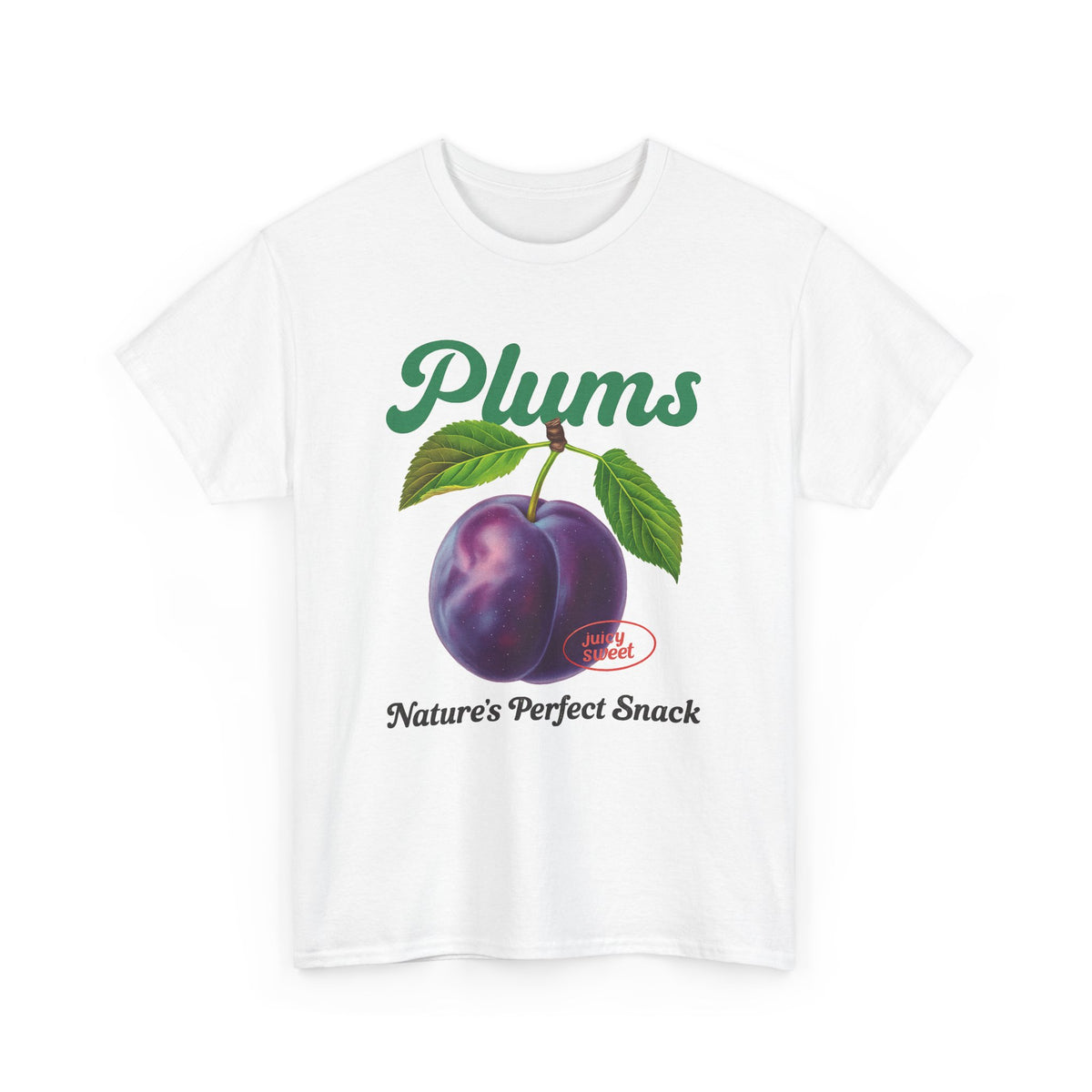 Plums Retro Graphic T Shirt, Vintage 90s Sweet Fruits Shirt, Vintage Label Commercial Tee, Cute Unisex Adult Graphic T Shirt, Cool Gift