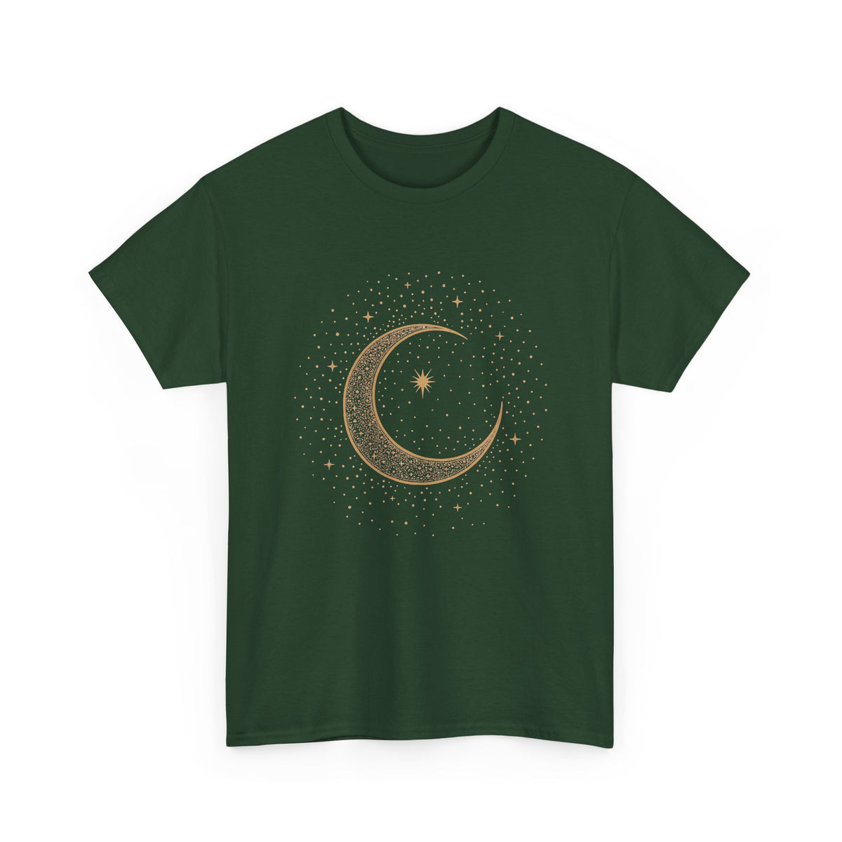 Mystic Moon Phase Shirt  Lunar Crescent Graphic Tee, Spiritual Astrology Top for Women, Starry Night Top