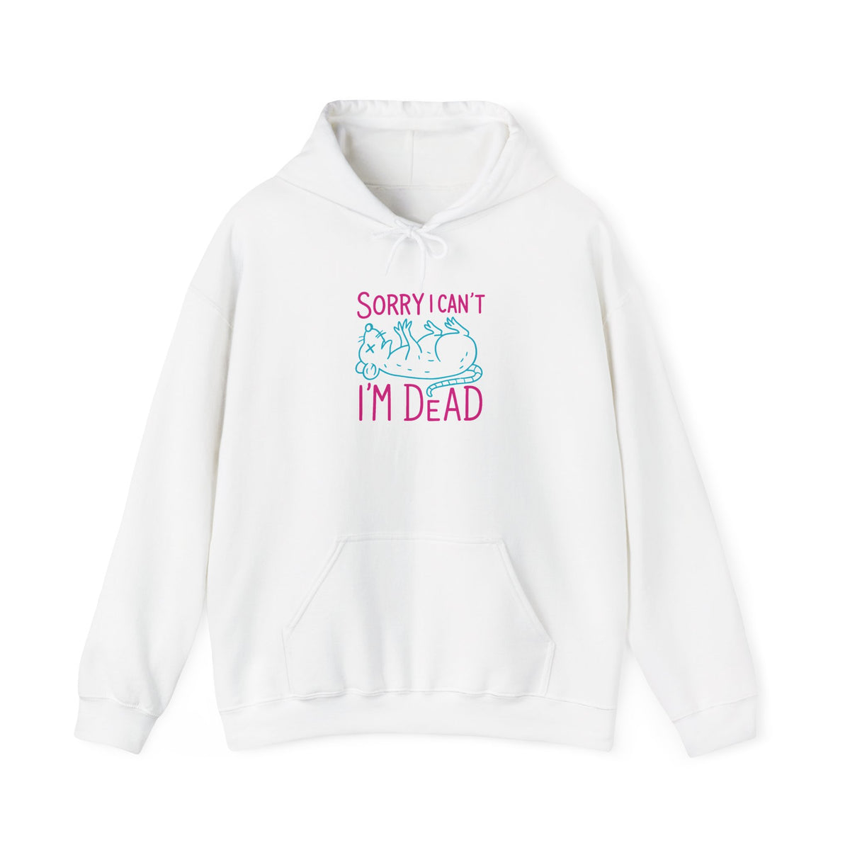 Sorry I'm Dead Possum Hoodie, Oversized Grunge Hoodie, Funny Y2K, Meme Shirt, Punk Alt Clothing, Neon Goth Sweatshirt, Trendy Graphic Unisex