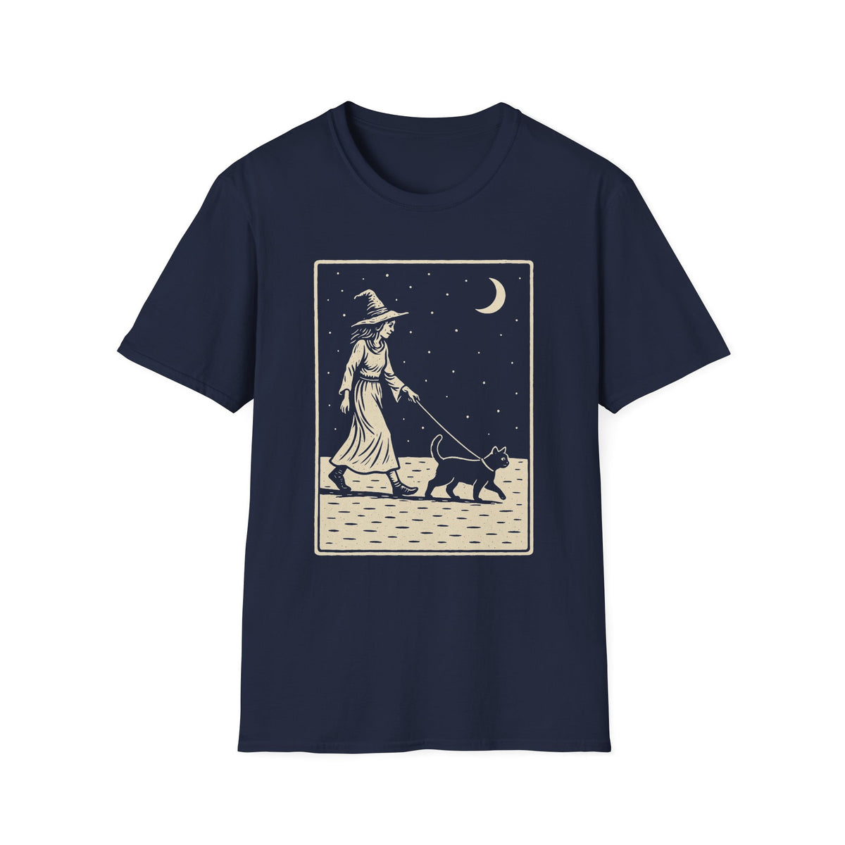 Funny Witch Shirt - Halloween Comfort Colors Shirt, Retro Witchy Shirt, Cat Lover Halloween Gift, Oversized Witch T-Shirt, Spooky Fall Shirt