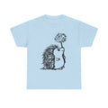 Hedgehog And Flower Tshirt, Hedgehog Gifts for Her, Funny Hedgehog Shirt, Hedgehog Lover Shirt, Hedgehog Animal Lover Gift, Hedgehog Tshirt