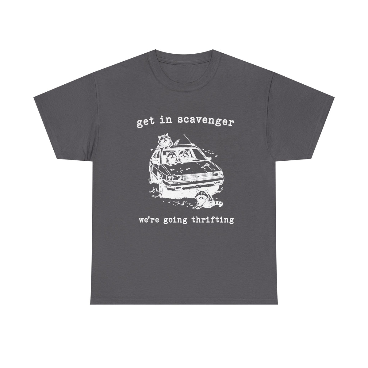 Get In Scavenger We Are Going Thrifting Shirt, Funny Raccoon Shirt, Retro Trash Panda Tee, Vintage Raccoon Sweatshirt, Women Sarcastic Shirt