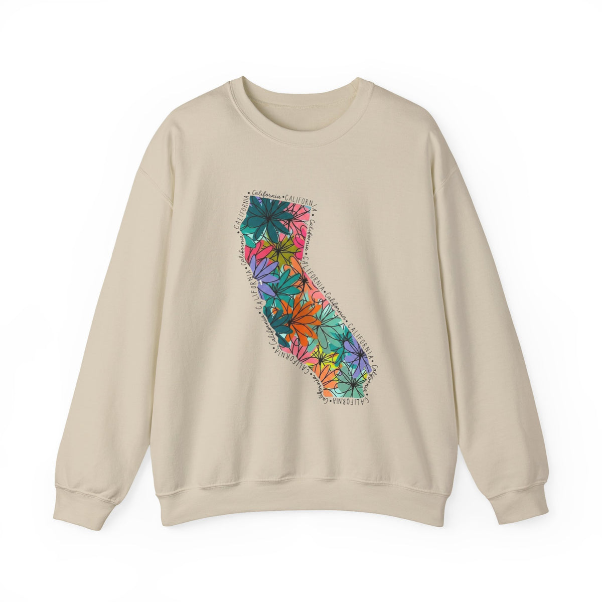 California Floral Graphic Sweatshirt or Hoodie