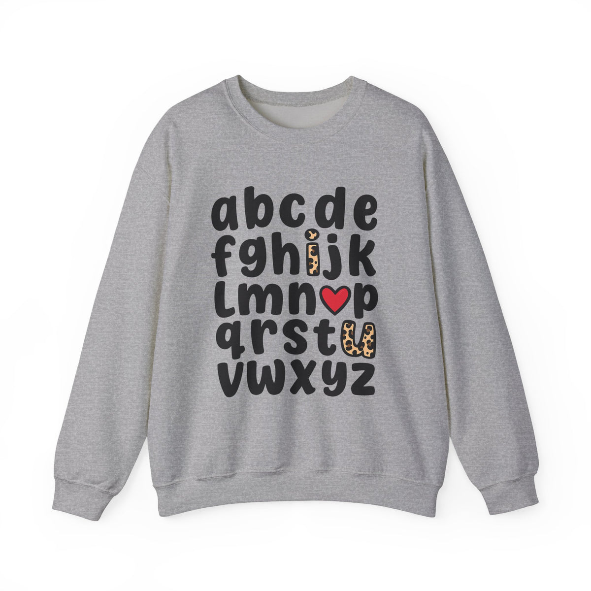 ABC I Love You Shirt, Teacher Sweatshirt, Valentine's  shirt, Alphabet Sweatshirt, Valentines Day Shirt,First Day of School Shirt,Valentines