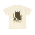 Mystic Owl Shirt, Watcher of the Stars Tee, Witchy Forest Animal T-Shirt, Moon and Stars Shirt, Celestial Owl Gift, Boho Spiritual Tee