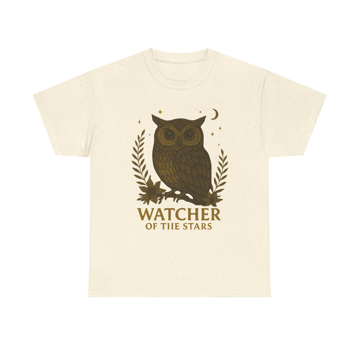 Mystic Owl Shirt, Watcher of the Stars Tee, Witchy Forest Animal T-Shirt, Moon and Stars Shirt, Celestial Owl Gift, Boho Spiritual Tee
