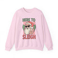 Checkered Here to Sleigh Santa Crewneck Sweatshirt For Christmas Party, Funny Santa  Shirt, Retro Christmas Sweater, Xmas Gift, Holiday Tee